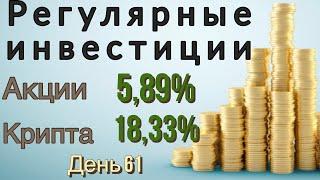 Соавниваем акции и криптовалюту. Регулярные инвестиции.