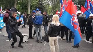 Первомайская демонстрация, шествие Профсоюзов, Волгоград 1 мая 2022 года, Часть 4