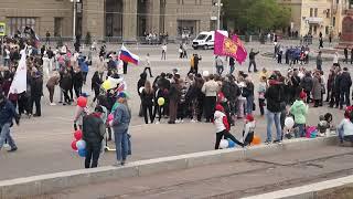 Первомайская демонстрация, шествие Профсоюзов, Волгоград 1 мая 2022 года, Часть 8