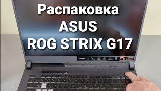 Asus Rog strix g17. Краткий  обзор-распаковка. ноутбук для монтажа видел. полный обзор позже.