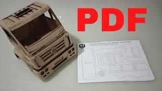 PDF Cabine Fuscão Volkswagen Titan VW 18310 em madeira MDF PVC escala 1/14