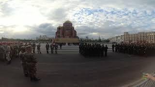 Первая репетиция парада в честь Дня Победы на площади Павших Борцов. Волгоград. 2024 год 2 мая