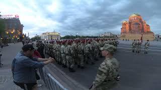 Первая репетиция парада в честь Дня Победы на площади Павших Борцов. Волгоград. 2024 год 2 мая