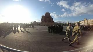 Первая репетиция парада в честь Дня Победы на площади Павших Борцов. Волгоград. 2024 год 2 мая