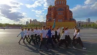 Первая репетиция парада в честь Дня Победы на площади Павших Борцов. Волгоград. 2024 год 2 мая