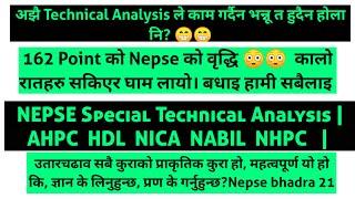 Most important Nepse Technical Analysis Bhadra 21 | Ahpc Hdl Nica Nabil Nhpc | Bipin Kandel Analysis