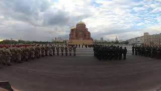 Первая репетиция парада в честь Дня Победы на площади Павших Борцов. Волгоград. 2024 год 2 мая