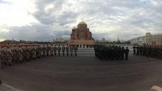 Первая репетиция парада в честь Дня Победы на площади Павших Борцов. Волгоград. 2024 год 2 мая